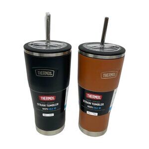 Thermos Icon Series Straw Cold Tumbler Vacuum Insulated Stainless Steel 24 oz